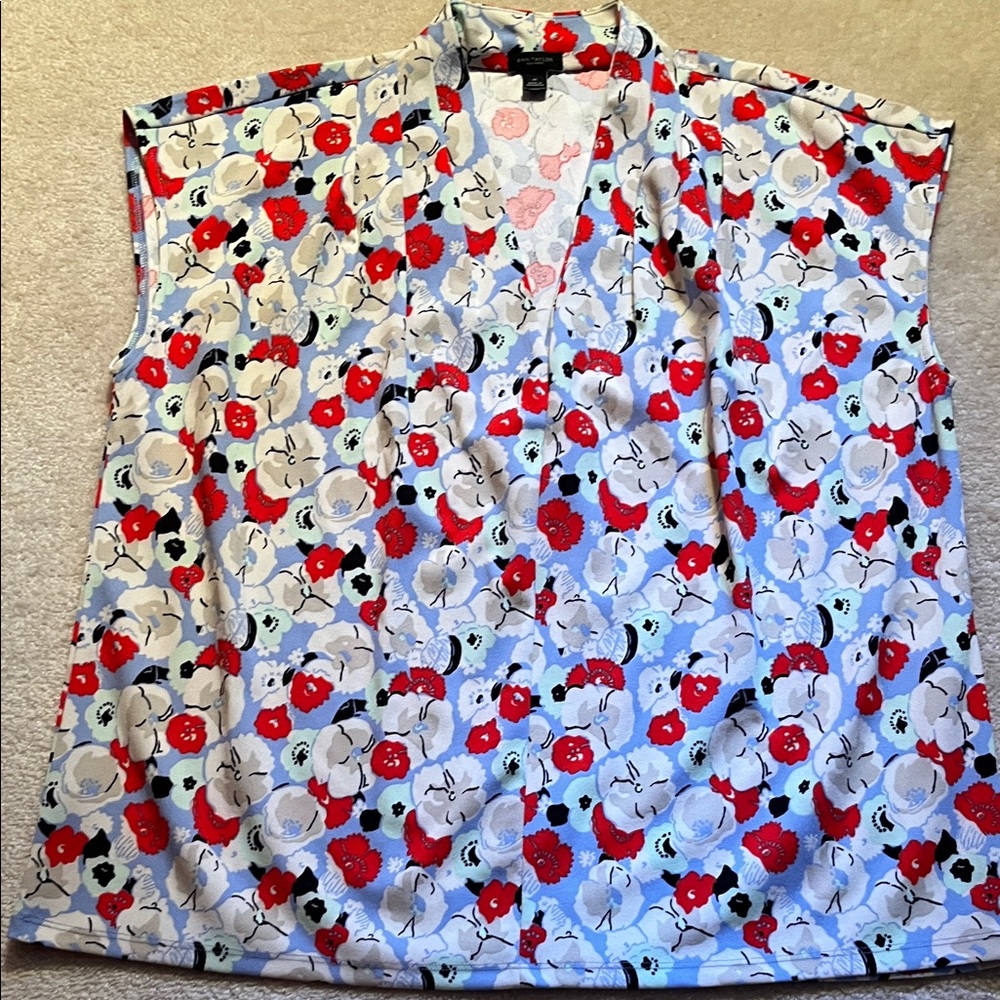 Ann Taylor Factory Floral Print Blouse xl